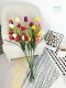Artificial Tulip Single Stem Silk Flower Vase Fake Flower Decorative Flower Branch Living Room Home Decoration Vase Flower Arrangement