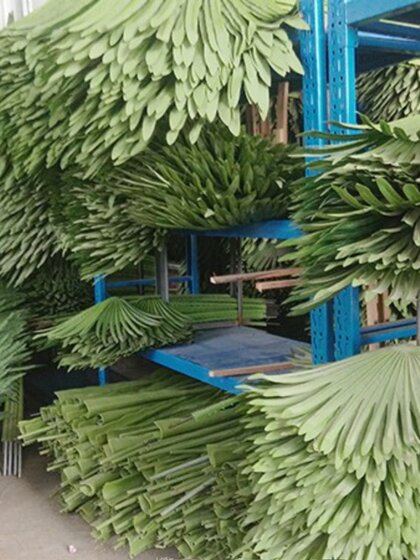 Artificial Coconut Palm Leaves, Tropical Palm Leaves, Fake Fan Palm Leaves, Large Banana Leaves, Decorative Leaves