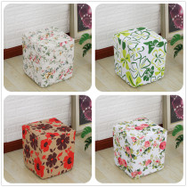 Cotton canvas square stool cover round stool cover makeup stool cover piano stool cover bench cover size can be customized