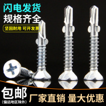 GB cross countersunk head double-sided clamp ear belt ear drill tail screw drill tail nail self-tapping drill nail self-tapping