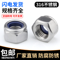 316 stainless steel nylon lock nut lock nut self-locking nut M3M4M5M6M8M10M12-M20