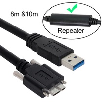 USB cable with amplifier 3 0 A to micro B gray dot industrial camera cable hard disk data cable 8-10m