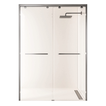 Xinhai Jialan sunken double-shifting extremely narrow frame shower room bathroom household one-line glass shower partition