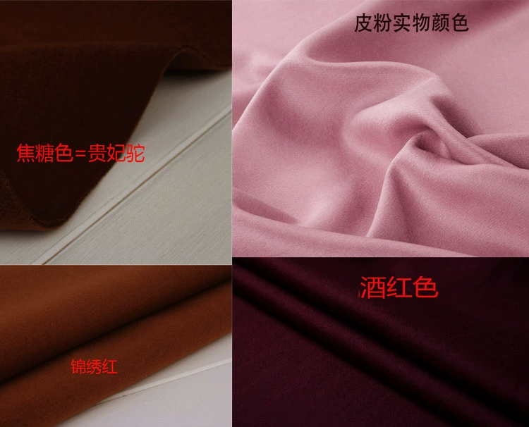 Áo mùa thu và mùa đông mới làm bằng tay áo khoác cashmere hai mặt bằng len hai mặt áo khoác dài phù hợp với khí chất - Accentuated eo áo