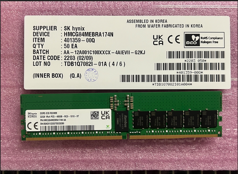 Samsung Sk Micron 16g 32g 64g Ddr5 4800 5600 Regecc Server Memory Rdimm