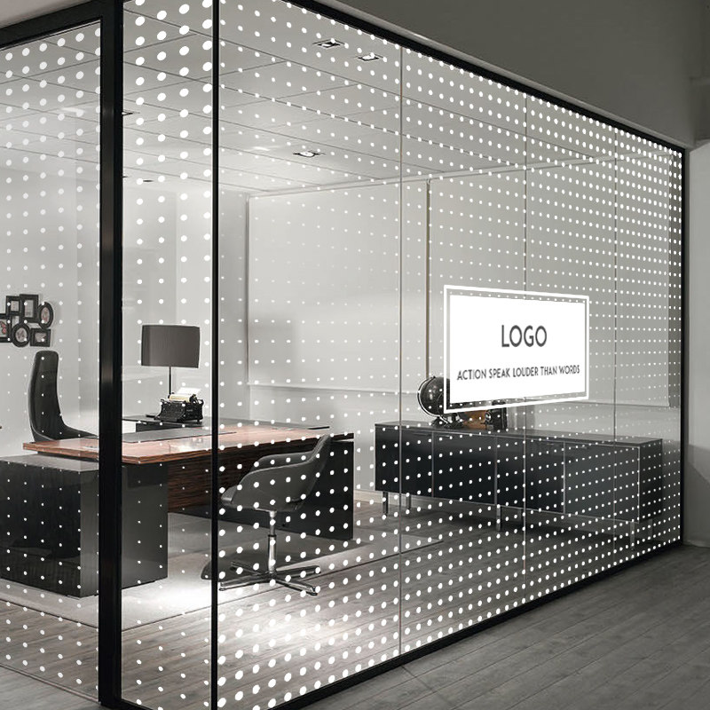 Art fashion business electrostatic stickers transparent decorative stickers office shop window sliding door decorative glass film