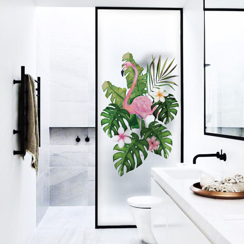 Solo Ins Glass Stickers Kitchen Windows Mobile Door Makeup Room Bathroom Window Stickers Anti-Frosted Electrostatic Cling Film