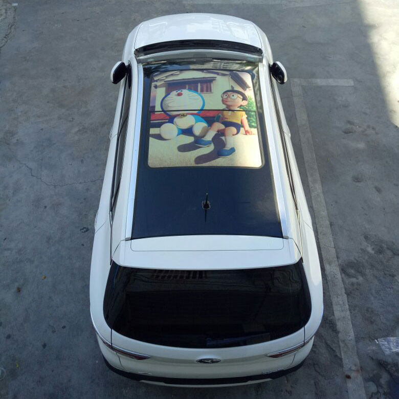 Panoramic skylight with personality modified creative roof glass sunscreen sticker 3D stereoscopic body sticker waterproof