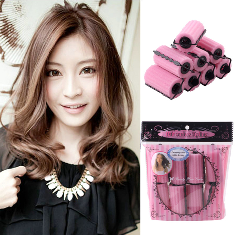 Hairdressing roll household curling barrel does not hurt hair bangs curling iron female sponge curling iron can sleep with curling artifact