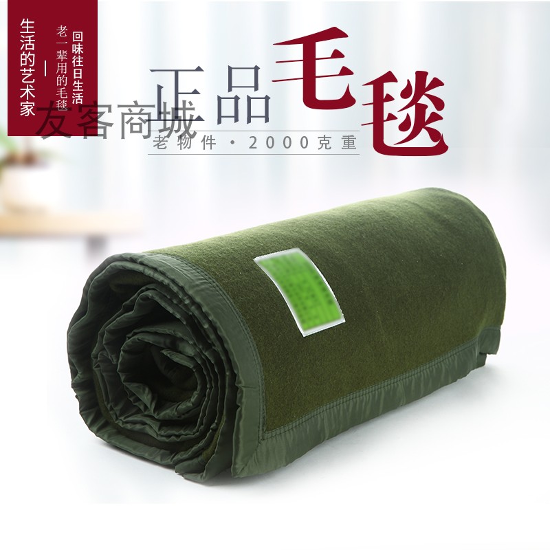 2000 Grams Straw Green Blanket Thickened Single Warm Blanket Mat Grass Green Old Blanket Durable