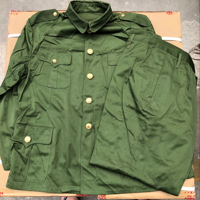 Inventory old 87-style polyester card tunic winter polyester card army green jacket Cotton jacket overcoat in stock