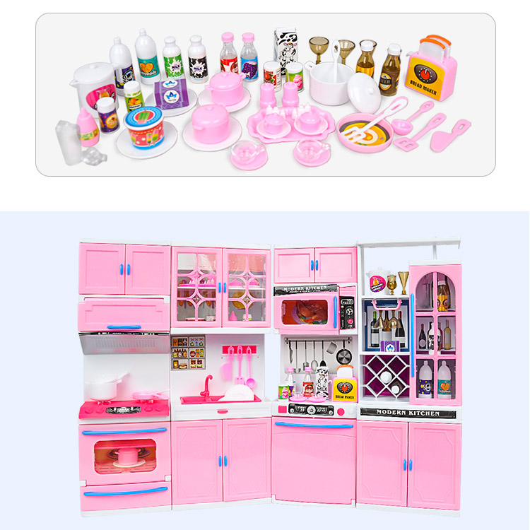 Hellokitty Hello Kitty Cô Gái Con Chơi Nhà Mini Mô Phỏng Nhà Bếp Tủ Lạnh Nấu Ăn Toy Set