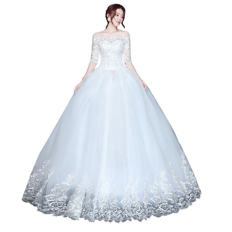 Qiti Wedding 2023 New Temperament Bride, Shoulder Mori, Super Fairy Dream Princess Wedding Dress, a small man in Qi Di Qiti Wedding 2023 New Temperament Bride, Shoulder Mori, Super Fairy Dream Princess Wedding Dress, a small man in Qi Di