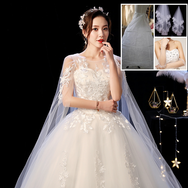  XL+White wedding dress Qi and 3 -piece set 098   + $3.15 