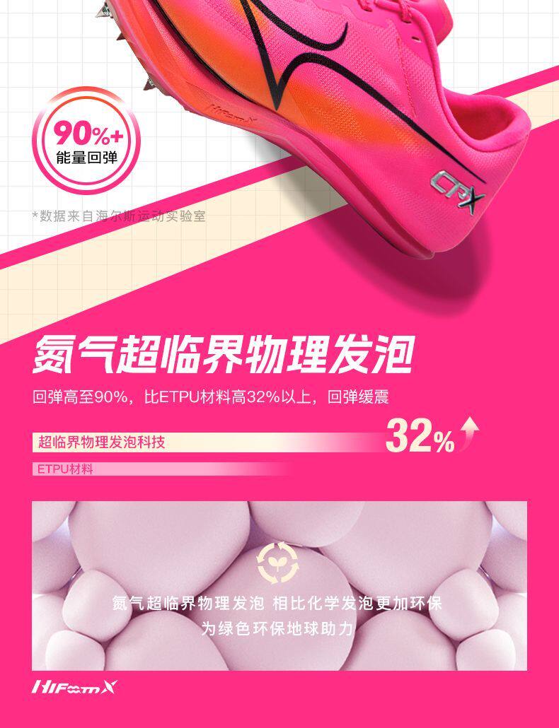 Обувь для легкой атлетики 海尔斯钉鞋新款中短跑鞋男女学生碳板田径比赛全能竞速钉子鞋cpx Health