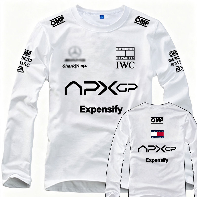 F1 Racing Movie Racer Apxgp Racing Suit Casual T-Shirt Pure Cotton Long-Sleeved T-Shirt Training Team Uniform F1 Racing Movie Racer Apxgp Racing Suit Casual T-Shirt Pure Cotton Long-Sleeved T-Shirt Training Team Uniform