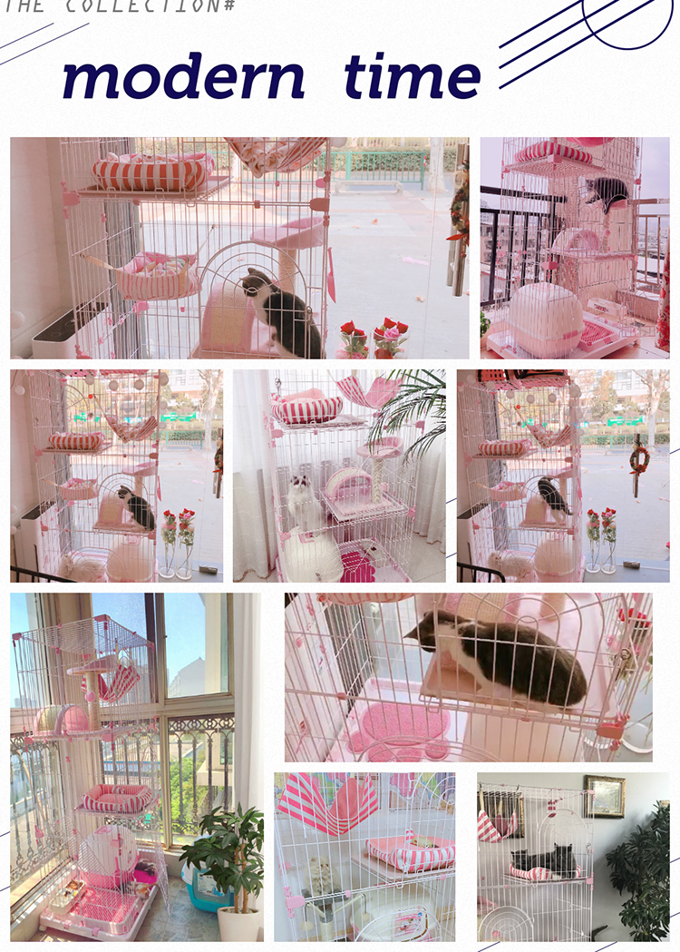 IRIS Alice lồng mèo nhà mèo biệt thự đôi ba tầng trong nhà không gian rộng lớn sang trọng Alice mèo lồng - Cat / Dog hàng ngày Neccessities 	khay inox đựng thức ăn cho chó	