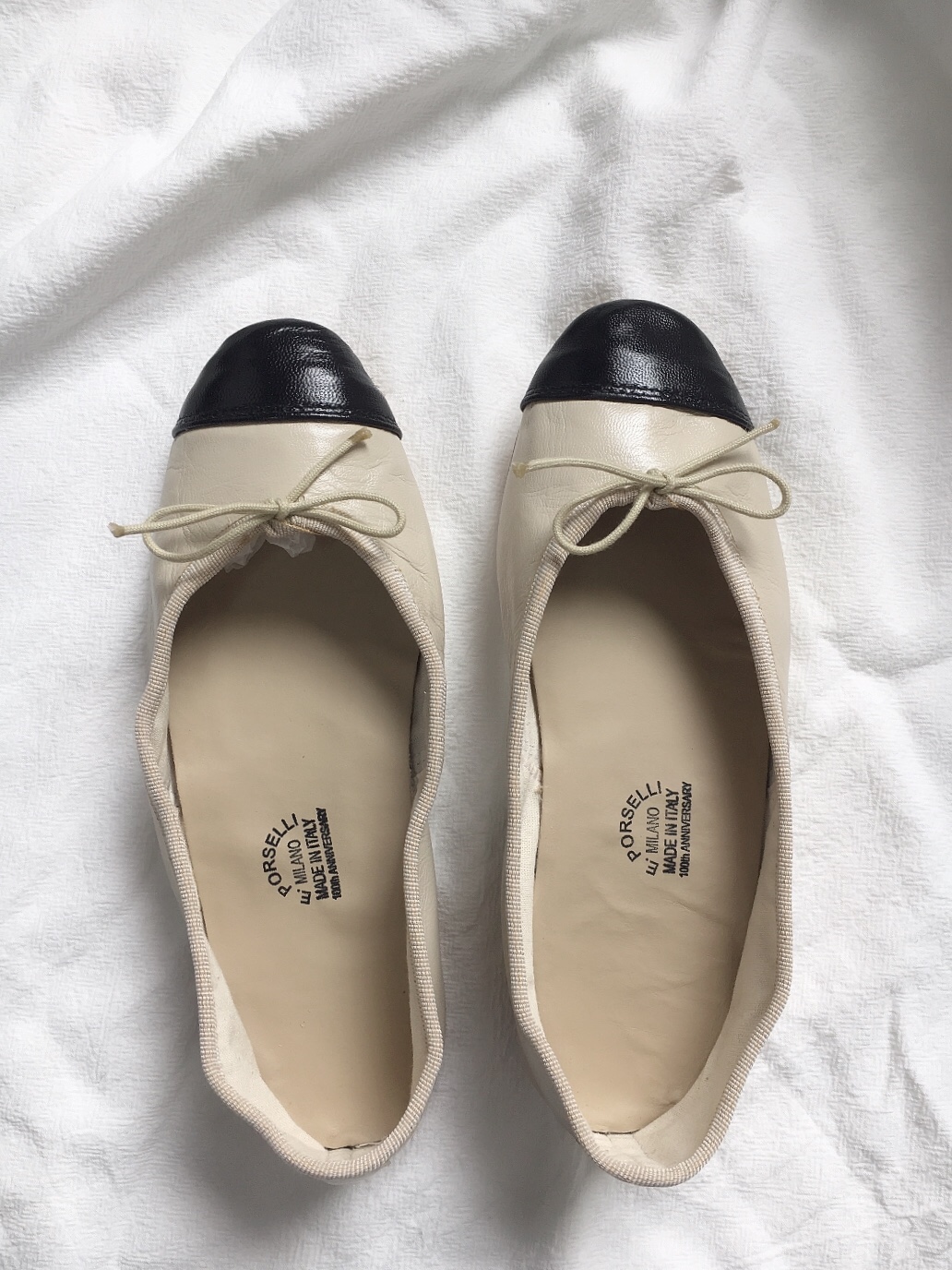 ivory ballet shoes