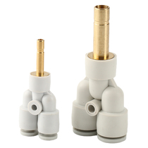 Pneumatic three-way tracheostomas U-type quick splicing head KQ2U04-99 06-99 08-99 10-99 10-99 12-16-99