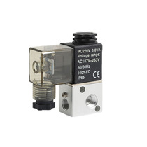 24V two-position three-way direct-acting solenoid valve 3V1-06 3V106A B 3V1-M5 pneumatic normally closed control valve