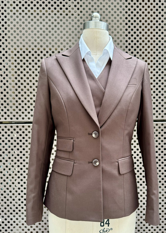 25-Year-Old Lincoln New Standard Brown Dark Brown Women's Suit Trousers Vest Suit Three-Piece Set