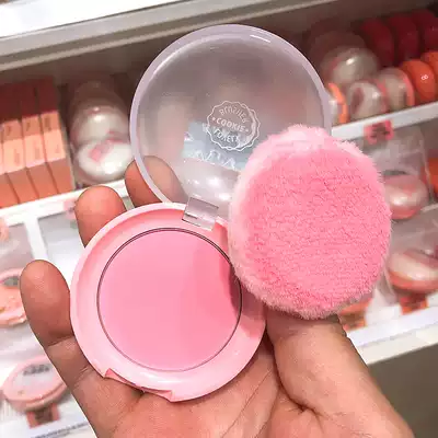 Korea Sourcing Eti's House Alice Cottage Sweet Cookie Sweetheart Blush BE101 Nude Makeup Rouge with Puff Puff