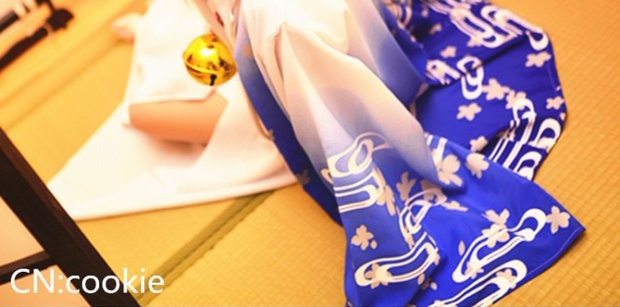 Anime bạc cổ tích cáo cổ tích COS quần áo kimono cosplay trang phục nữ tóc giả cáo tai chuông 铛 gỗ toàn bộ mon cosplay