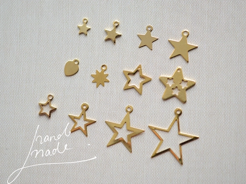 F07 Медные покрытие золото маленькие звездные пентаграмма таблетки небольшая подвеска небольшая подвеска DIY Серьги аксессуары
