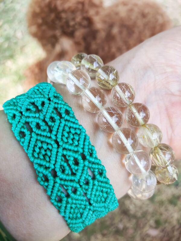 Shu Qi Upgraded Version of the Hand-Woven Bracelet for Men and Women with Wide Lace and Clasp Design DIY Lace Bracelet