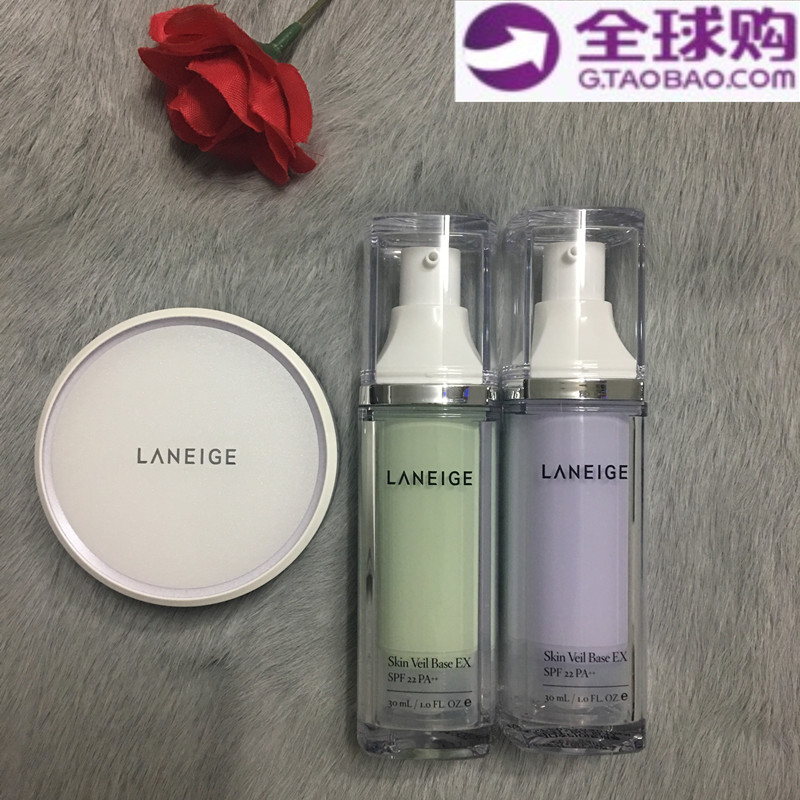 韩国专柜正品Laneige兰芝雪纱防晒气垫隔离霜遮瑕防辐射保湿新款