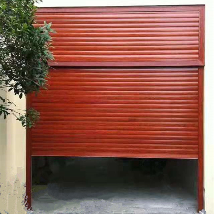 Electric aluminum alloy roll - gate Foshan roll - door pull into the door automatic balcony stainless steel door