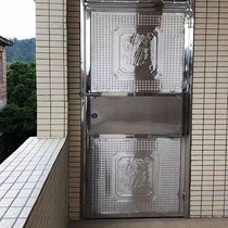 Foshan flat door stainless steel rental house door sealing plate steel pipe anti-theft door entry door indoor door white transparent