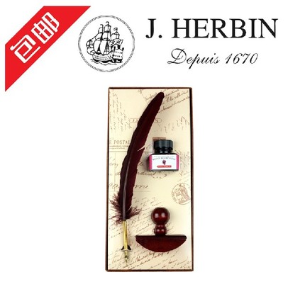   J HERBIN Retro Feather Pen Dip pen suit with suction ink print for gift canon