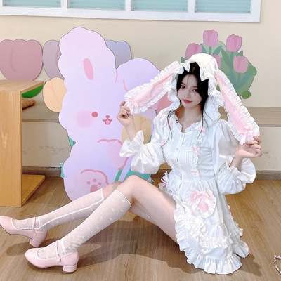 taobao agent Summer Xiaobai Rabbit pure desire jacket Sweet and soft girl cute girl style coat age reduction hat ears can be removed and unloaded