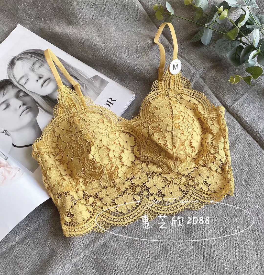 Hui Zhixins sexy mới ren đẹp lại tụ tập ngủ womens áo ngực sling đồ lót mùa hè mỏng thở quấn ngực.