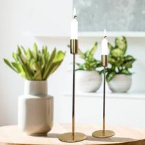 Cross-border European simple metal electroplated candlestick wrought iron candlestick single head multi-purpose light luxury golden candlestick ornaments factory