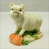 Xuanyou Feng Shui Ceramics Golden Pig Plaid Resin Crafts Zodiac Golden Pig Creative display