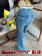 Summer Home 2026 Early Spring New Style Back Hip Pocket Design Straight Leg Slim Fit Jeans Women's Trousers