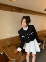 Summer household sleeved French fragrance suit coat girl half-body skirt temperament famous woman two set suit autumn