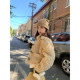 Xiajia Autumn and Winter Teddy Bear Circle Furry Short Fur One-piece Lambswool Jacket Women's Horn Button Top