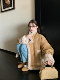 Summer Home Relaxation Time Lapel Suede Lamb Fur One-piece Thickened Fur Jacket Women's Motorcycle Wear