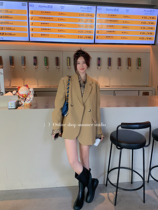 Summer home early autumn Korean edition relaxed hair mat shoulder casual suit coat women coat design