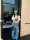 Xia Jia's design detachable butt curtain jeans for women, ແອວສູງ, ກະທັດຮັດ, ຊັ້ນໃນແບບເກົາຫຼີ, ໂສ້ງຂາຍາວຊື່.