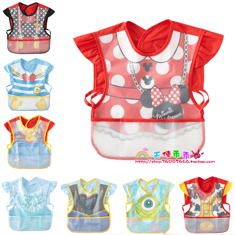 Export Japan original single cartoon animation Japanese single foreign trade cartoon image Bib Foreign trade waterproof eating bib reverse dressing