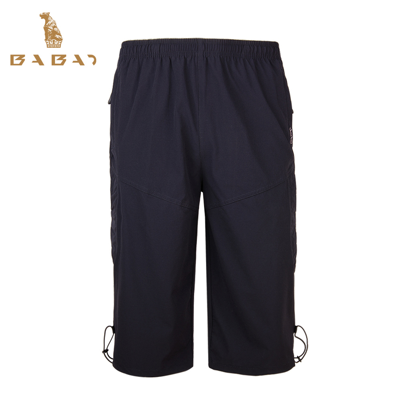 Babao Shorts Summer Thin Men's Capri Pants Sports Elastic Beach Casual Men's Pants Large Size 7-Point Pants