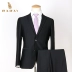 Babao mùa xuân và mùa thu nam giới kinh doanh giản dị chuyên nghiệp bộ vest đen phù hợp với nam giới cộng với bộ đồ nam giới - Suit phù hợp Suit phù hợp