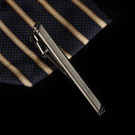 Tie clip men's business tie clip custom simple formal wear professional Korean style tie pin clip gift box