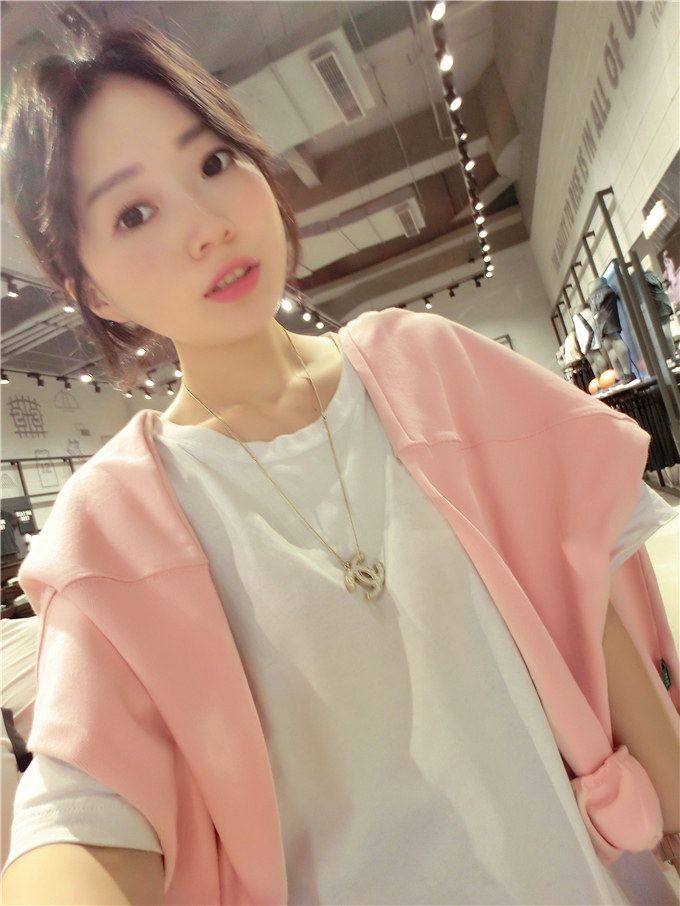 TBORAKOO Korea Dongdaemun Spring What patterns don't even have ~ 100 hitch bottom white middle long short sleeve T-shirt