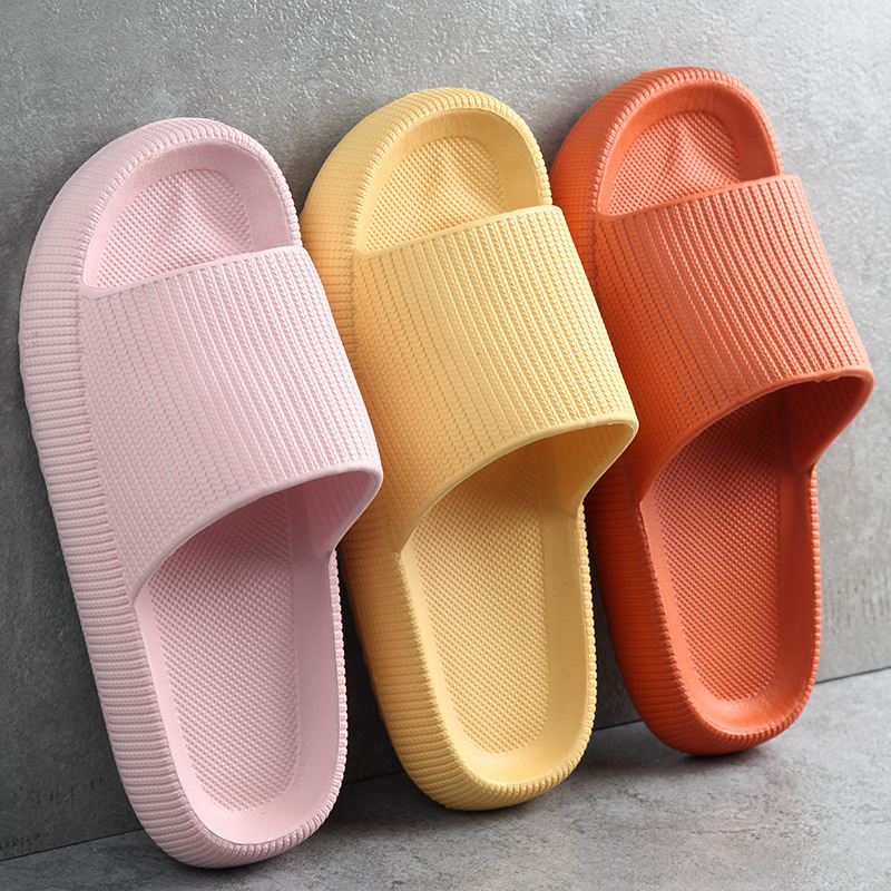 Exported to Japan Eva 4cm Thick-Soled Non-Slip Silent Indoor Bathing Soft-Soled Anti-Odor Antibacterial Slippers for Men and Women Couples