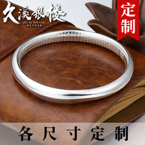 Jiuxi silver building S999 foot silver handmade custom silver bracelet for men and women sterling silver solid couple heart meritors silver bracelet lettering